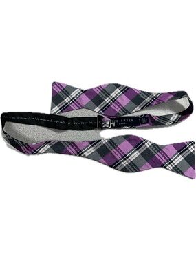 Men’s Ted Baker purple navy plaid 100% silk adjustable neck tie
